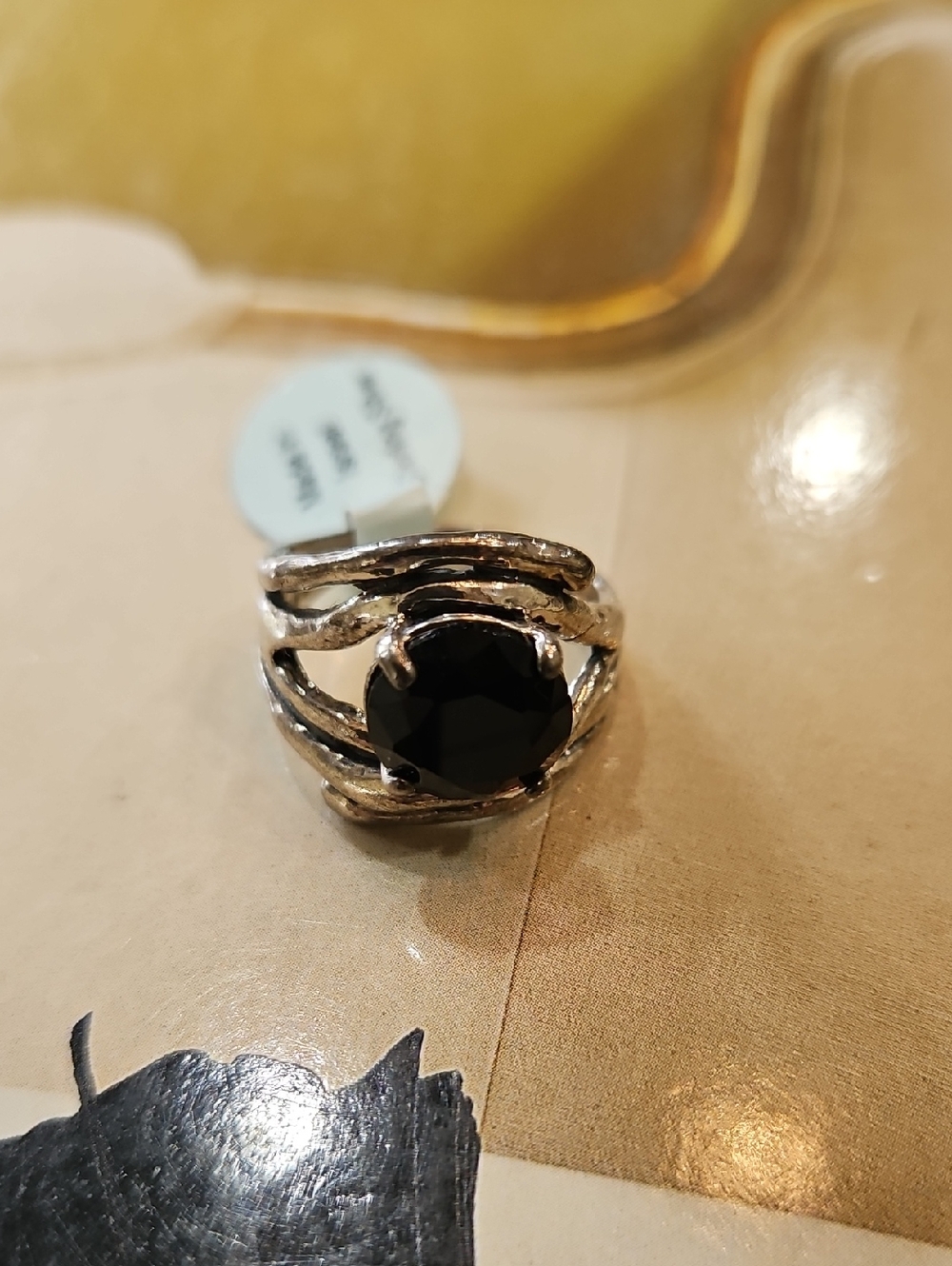 NWT Sterling Silver Ring with Black Onyx Stone Size 7 Made In Israel